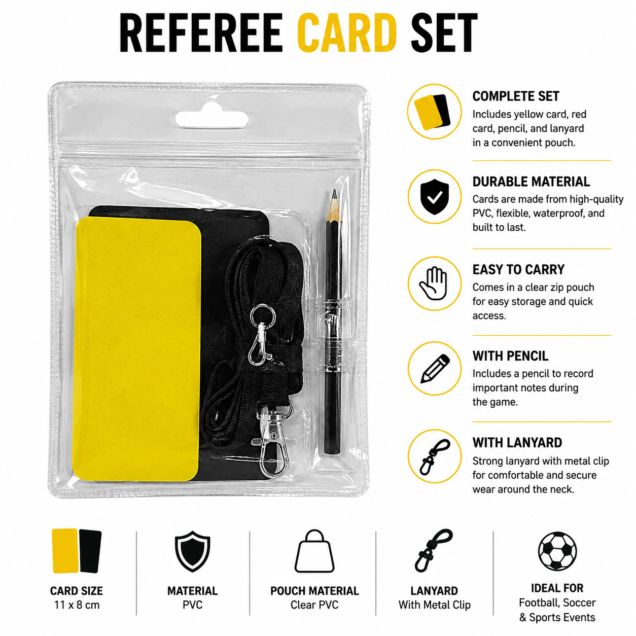 Soccer Referee Card Set