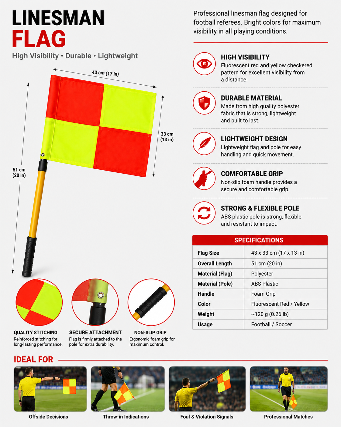 Soccer Referee Flag Set