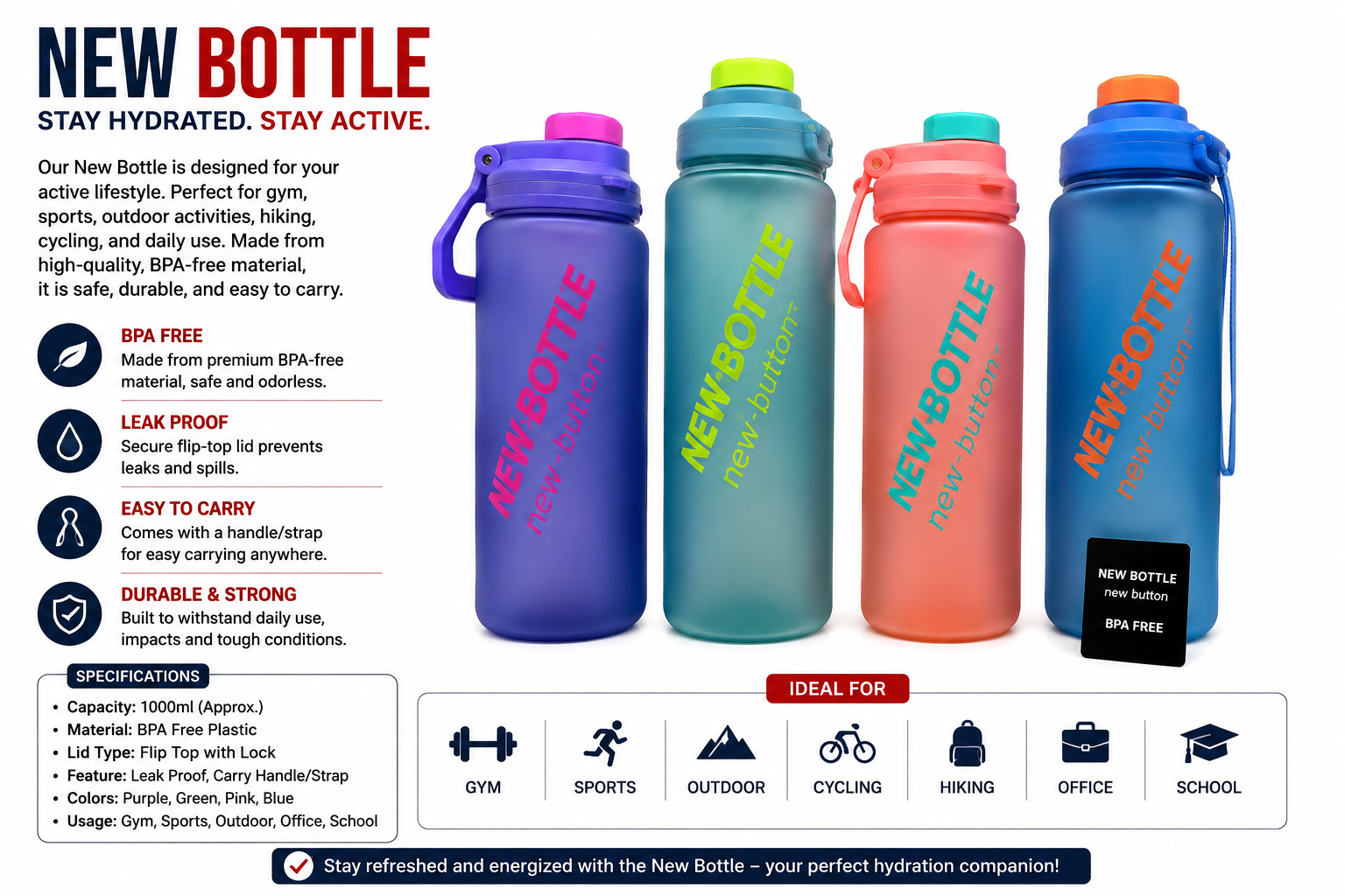 Team Training Water Bottle