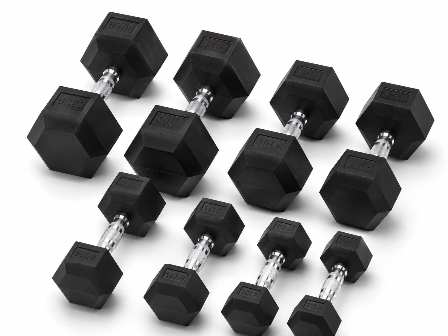 Black Dumbbells Set